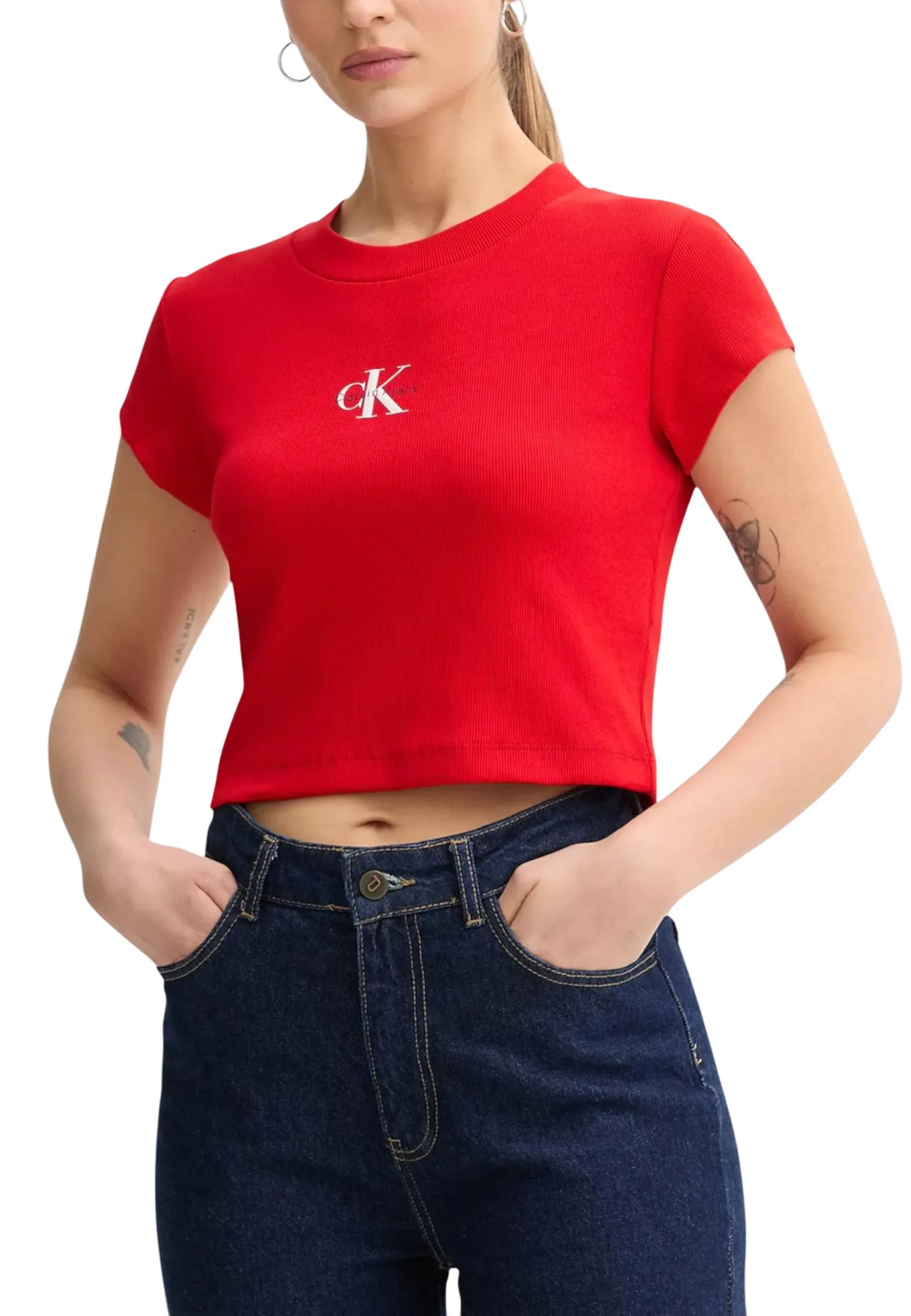 Damen T-Shirt Rot 497833