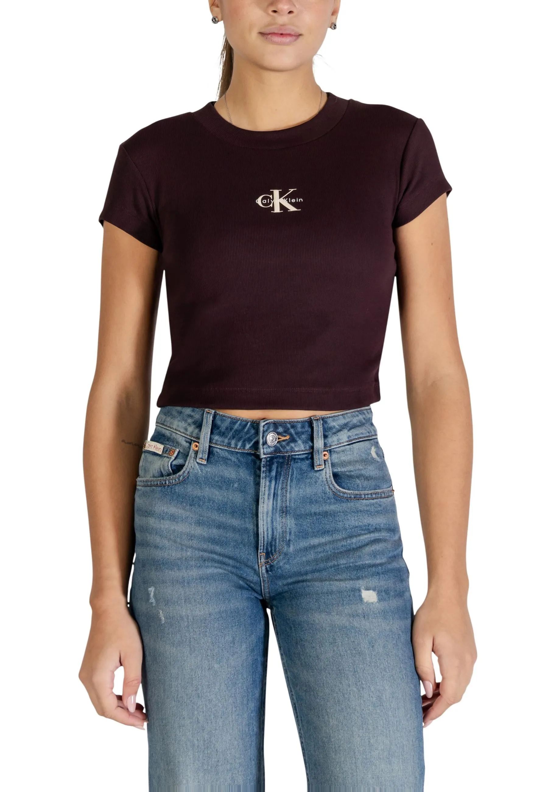 Damen T-Shirt Braun 497832