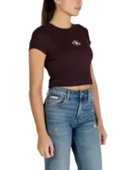 Calvin Klein Damen T-Shirt Braun mieten | Flex-Fashion