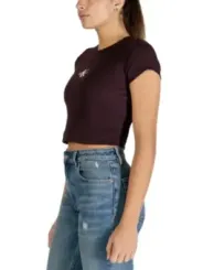 Calvin Klein Damen T-Shirt Braun mieten | Flex-Fashion