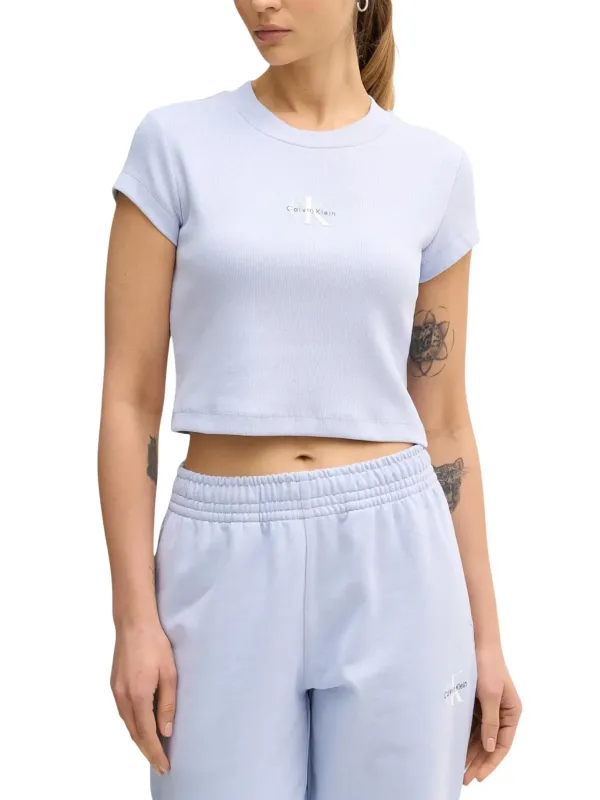 Calvin Klein Jeans Damen T-Shirt Azurblau | online kaufen