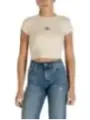 Calvin Klein Jeans Damen T-Shirt Beige | online kaufen