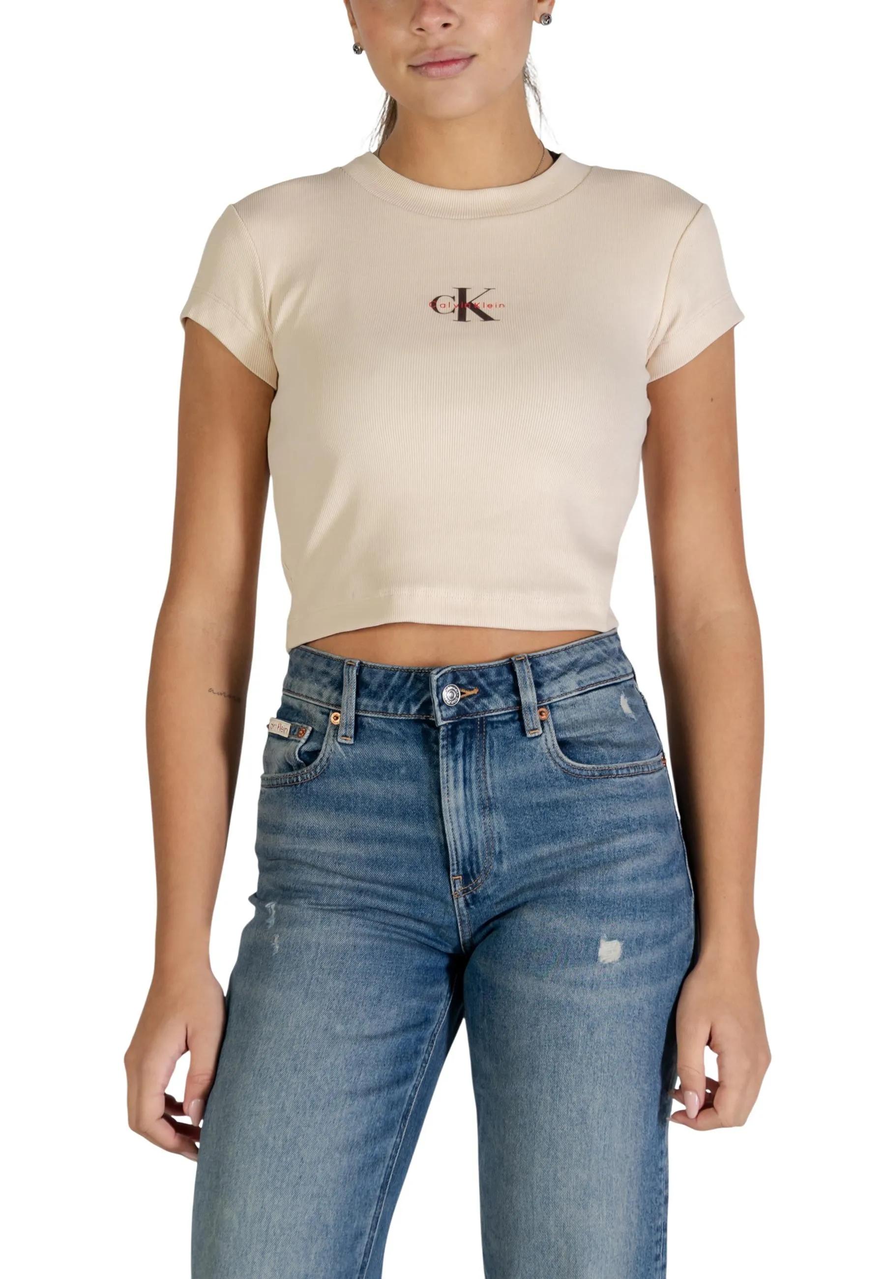 Damen T-Shirt Beige 497830