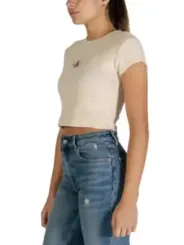 Calvin Klein Jeans Damen T-Shirt Beige | online kaufen