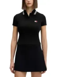 Tommy Hilfiger Jeans Damen Polo Schwarz | online kaufen