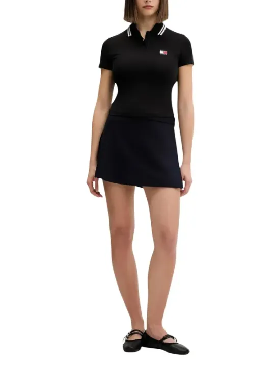 Tommy Hilfiger Jeans Damen Polo Schwarz | online kaufen