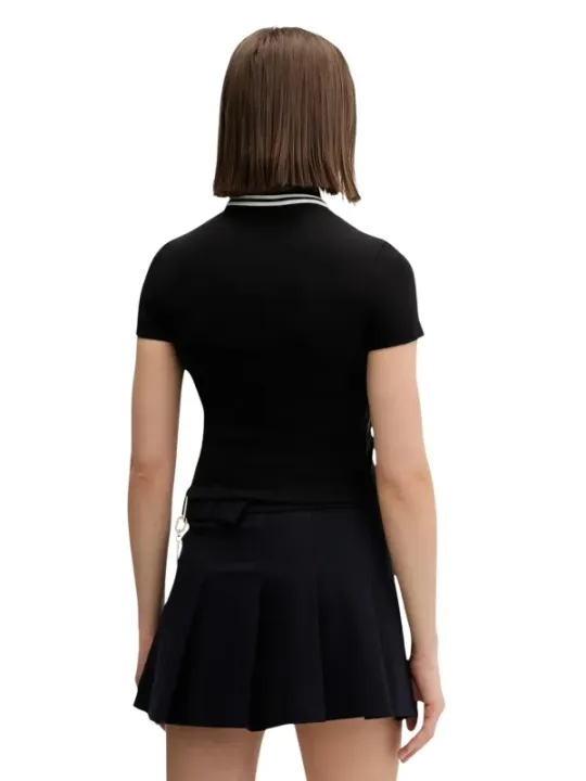 Tommy Hilfiger Jeans Damen Polo Schwarz | online kaufen