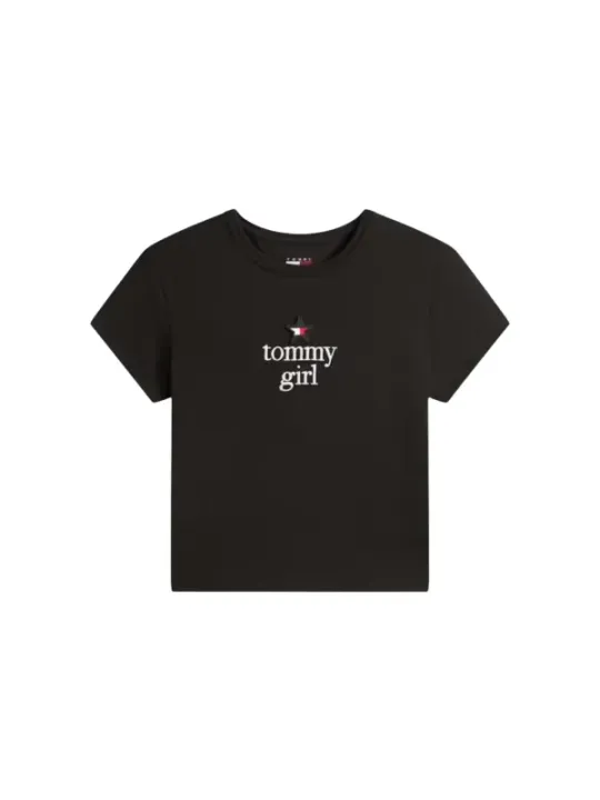 Tommy Hilfiger Jeans Damen T-Shirt Schwarz | online kaufen