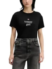 Tommy Hilfiger Jeans Damen T-Shirt Schwarz | online kaufen