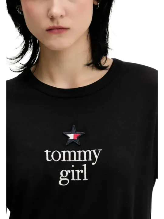 Tommy Hilfiger Jeans Damen T-Shirt Schwarz | online kaufen