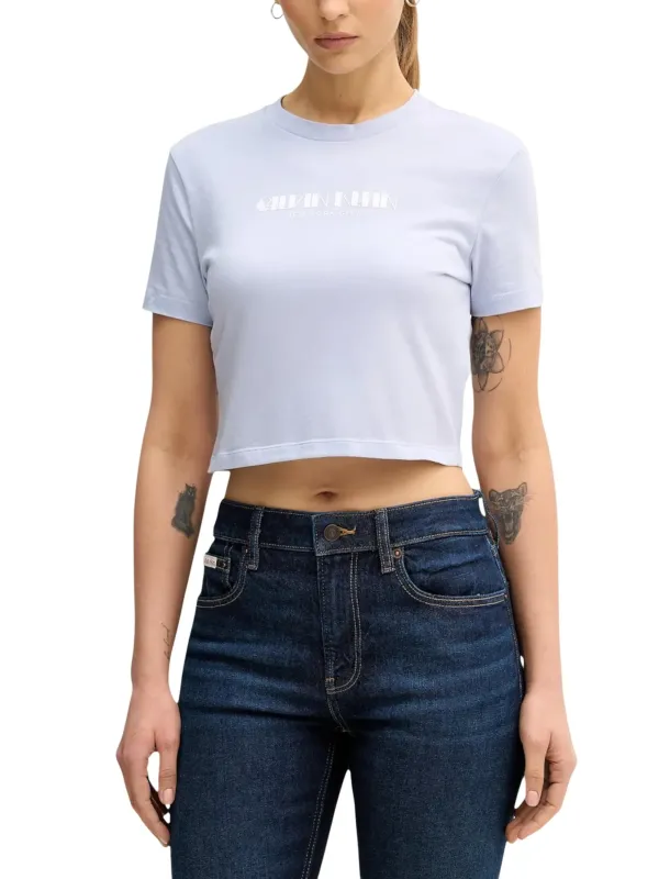 Calvin Klein Jeans Damen T-Shirt Lila | online kaufen