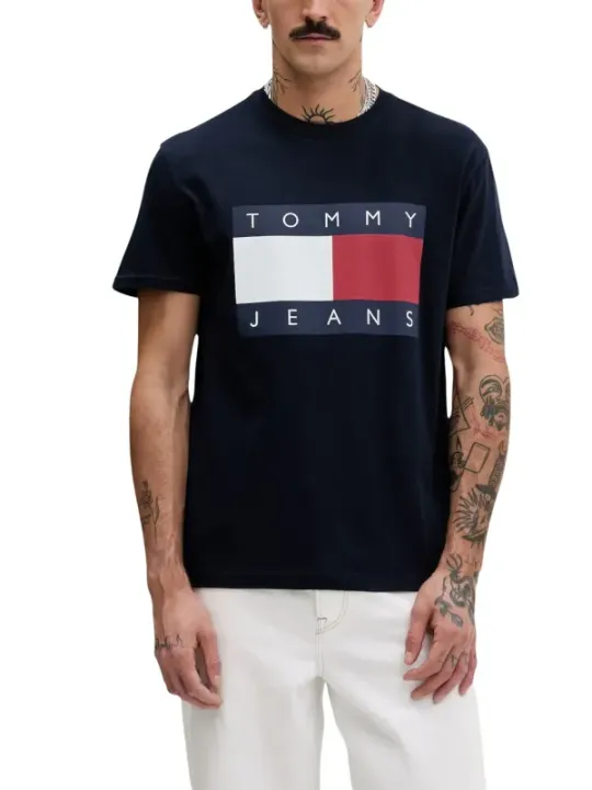 Tommy Hilfiger Jeans Herren T-Shirt Blau | online kaufen