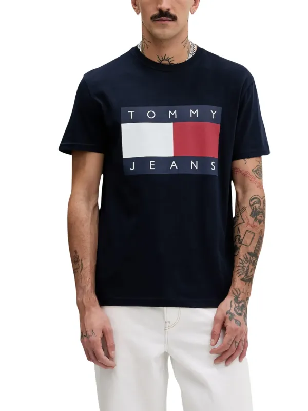 Tommy Hilfiger Jeans Herren T-Shirt Blau | online kaufen