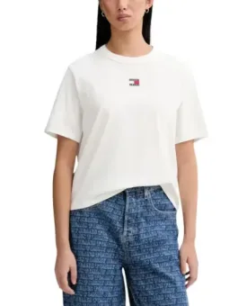 Tommy Hilfiger Jeans Damen T-Shirt Weiß | online kaufen