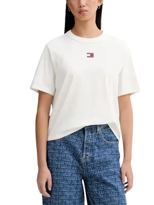 Tommy Hilfiger Jeans Damen T-Shirt Weiß | online kaufen