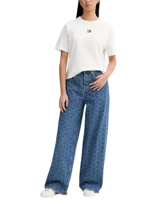 Tommy Hilfiger Jeans Damen T-Shirt Weiß | online kaufen