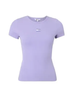 Lila Tommy Hilfiger Damen T-Shirt mieten - Flex-Fashion