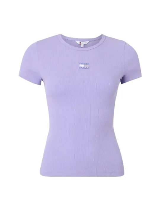 Tommy Hilfiger Jeans Damen T-Shirt Lila | online kaufen