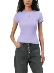 Tommy Hilfiger Jeans Damen T-Shirt Lila | online kaufen