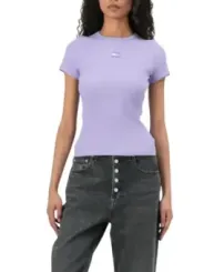 Tommy Hilfiger Jeans Damen T-Shirt Lila | online kaufen