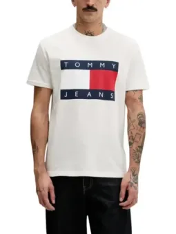 Tommy Hilfiger Jeans Herren T-Shirt Weiß | online kaufen