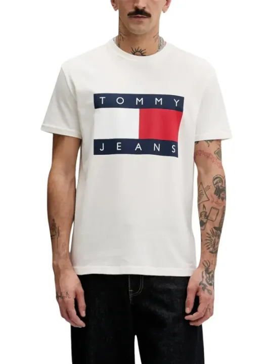 Tommy Hilfiger Jeans Herren T-Shirt Weiß | online kaufen