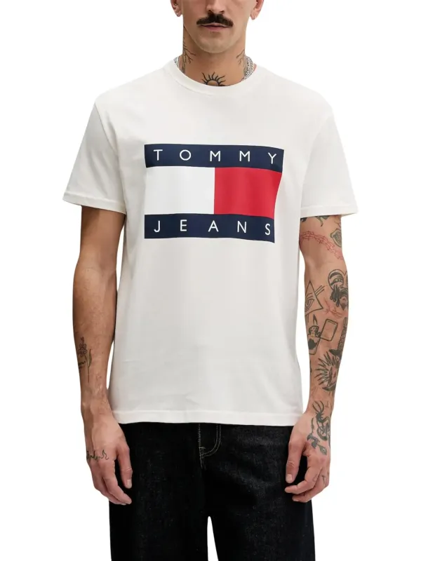 Tommy Hilfiger Jeans Herren T-Shirt Weiß | online kaufen