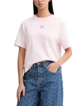 Tommy Hilfiger Jeans Damen T-Shirt Rosa | online kaufen