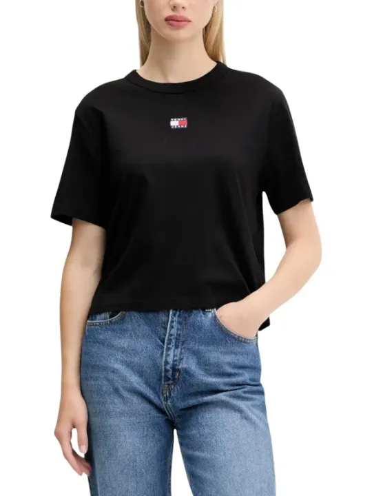Tommy Hilfiger Jeans Damen T-Shirt Schwarz | online kaufen