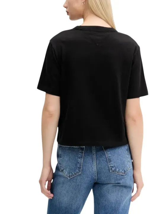 Tommy Hilfiger Jeans Damen T-Shirt Schwarz | online kaufen