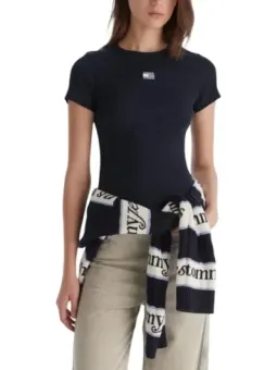 Tommy Hilfiger Jeans Damen T-Shirt Blau | online kaufen