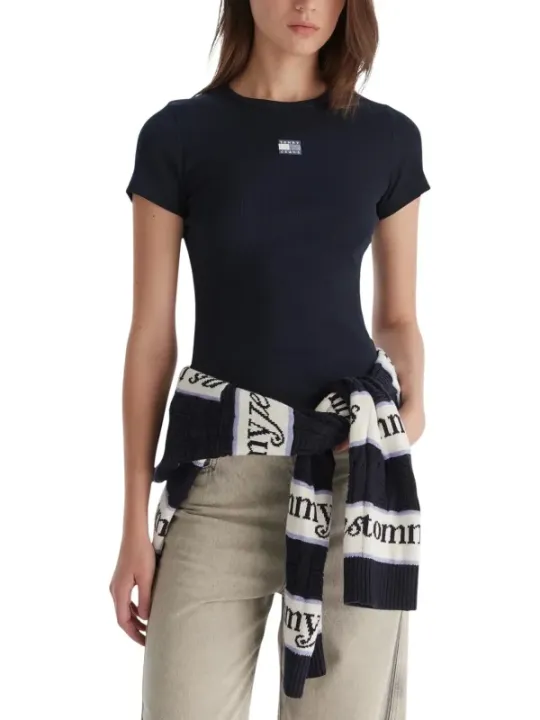 Tommy Hilfiger Jeans Damen T-Shirt Blau | online kaufen