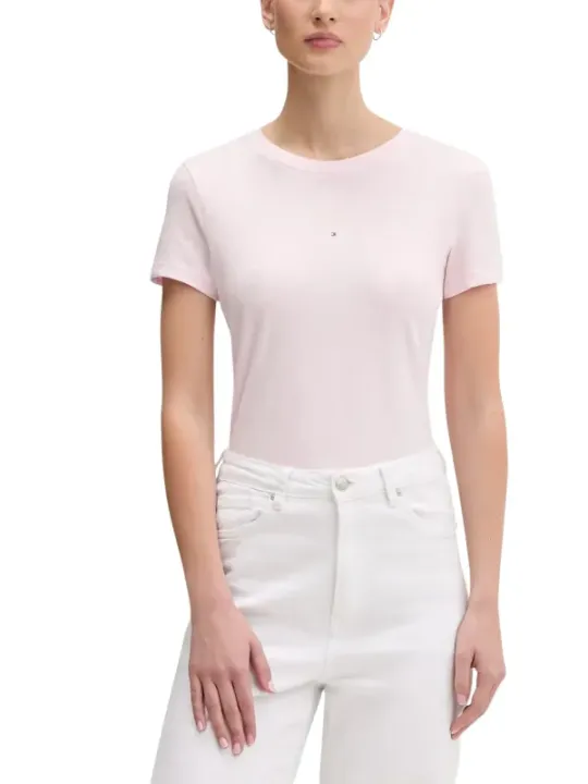 Tommy Hilfiger Jeans Damen T-Shirt Rosa | online kaufen