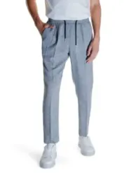 Leichte graue Hosen mit Kordelzug