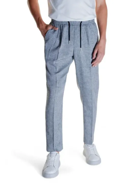 Leichte graue Hosen mit Kordelzug