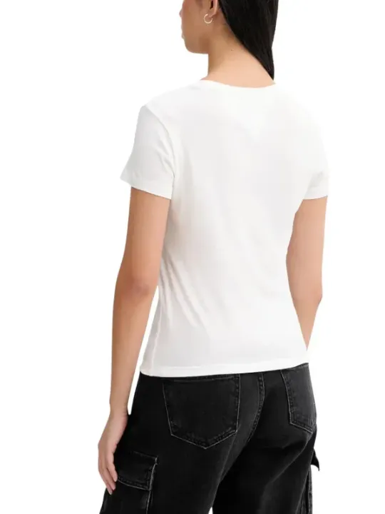 Tommy Hilfiger Jeans Damen T-Shirt Weiß | online kaufen