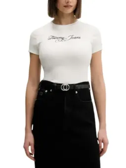 Tommy Hilfiger Jeans Damen T-Shirt Weiß | online kaufen