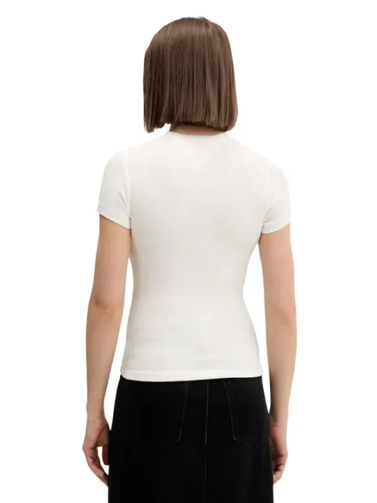 Tommy Hilfiger Jeans Damen T-Shirt Weiß | online kaufen