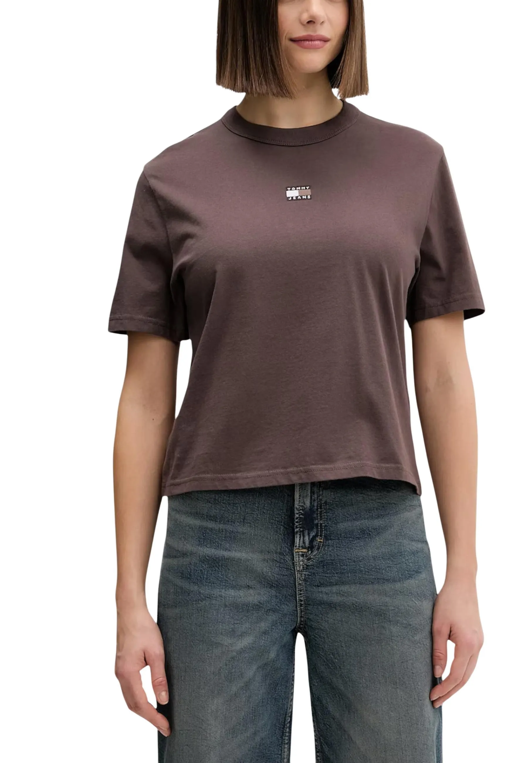 Damen T-Shirt Braun 497702