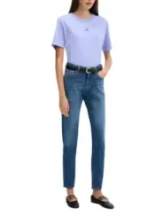 Tommy Hilfiger Jeans Damen T-Shirt Lila | online kaufen