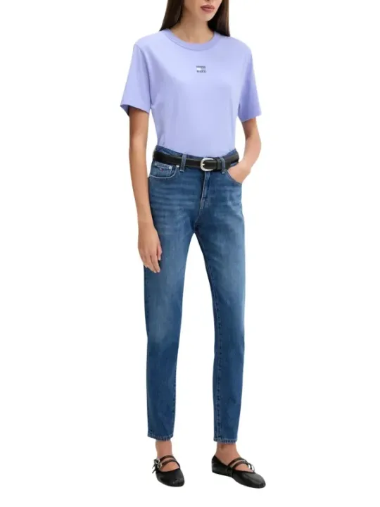 Tommy Hilfiger Jeans Damen T-Shirt Lila | online kaufen