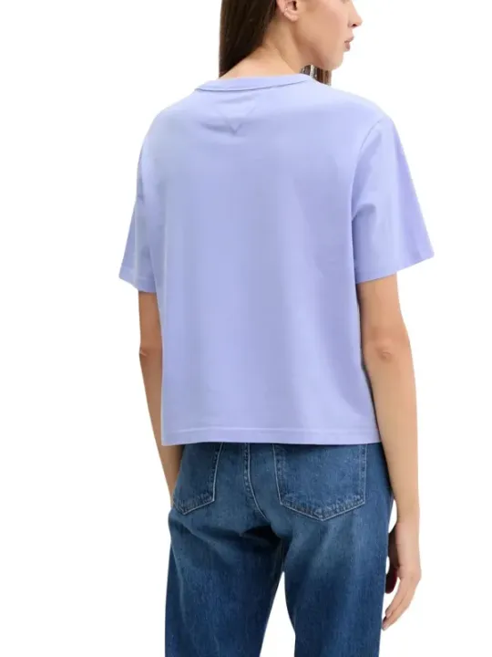 Tommy Hilfiger Jeans Damen T-Shirt Lila | online kaufen