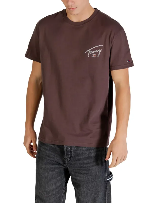 Tommy Hilfiger Jeans Herren T-Shirt Braun | online kaufen