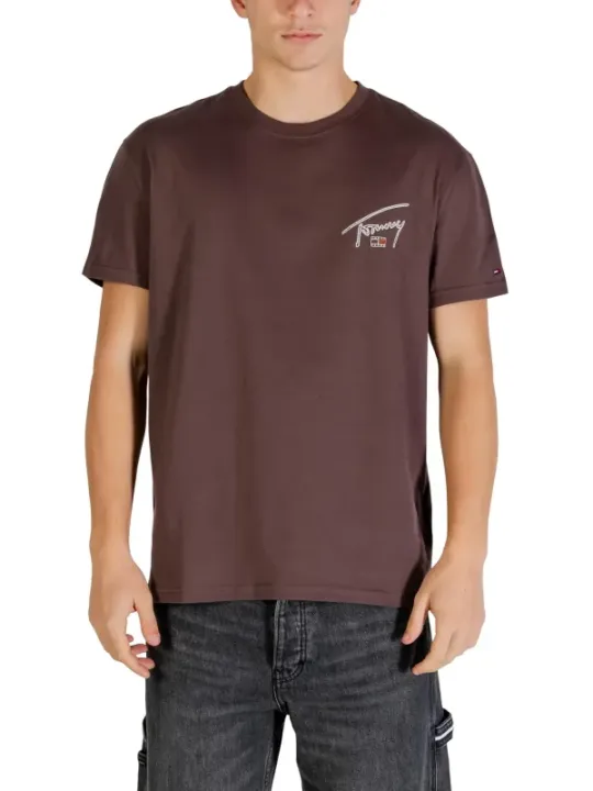 Tommy Hilfiger Jeans Herren T-Shirt Braun | online kaufen