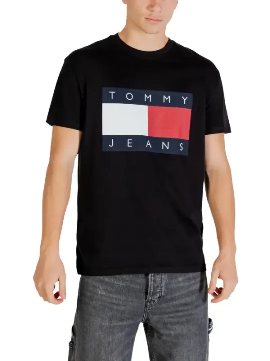 Tommy Hilfiger Jeans Herren T-Shirt Schwarz | online kaufen