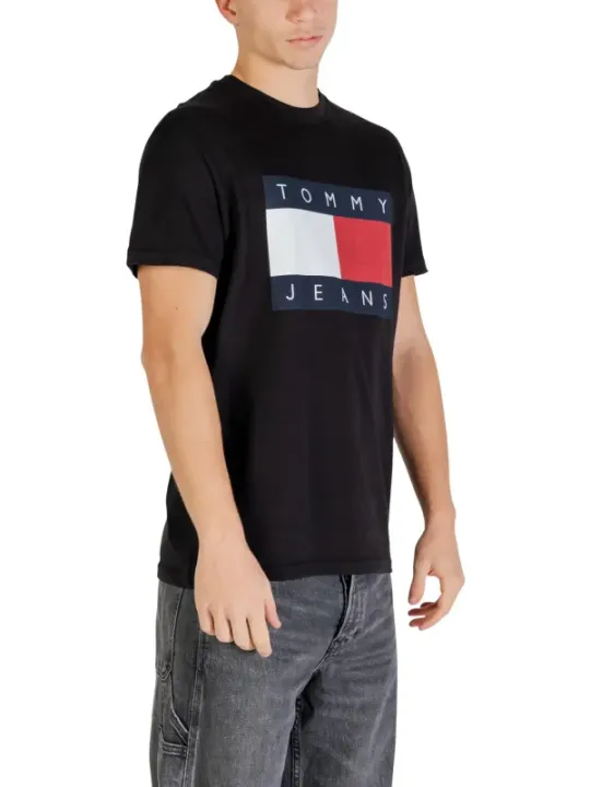 Tommy Hilfiger Jeans Herren T-Shirt Schwarz | online kaufen