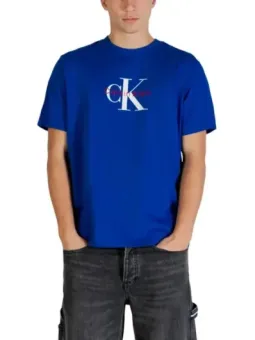 Calvin Klein Herren T-Shirt Blau leihen | Flex-Fashion