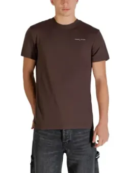 Tommy Hilfiger Herren T-Shirt Braun mieten | Flex-Fashion