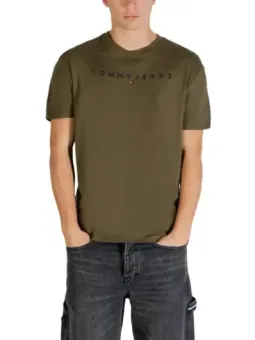 Grünes Tommy Hilfiger Herren T-Shirt mieten - Flex-Fashion