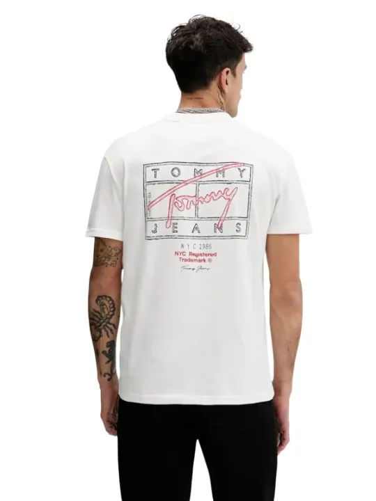 Tommy Hilfiger Jeans Herren T-Shirt Weiß | online kaufen